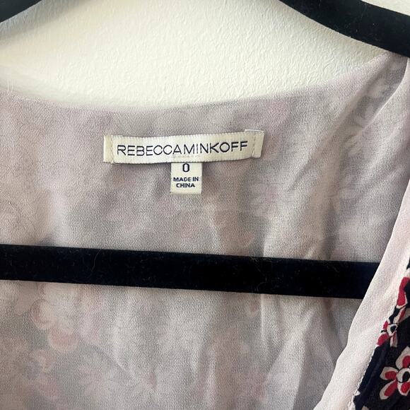 Rebecca Minkoff Flower Print June Dress w/ Bell Sleeve & Tie Waist - Size 0 - Picture 3 of 8